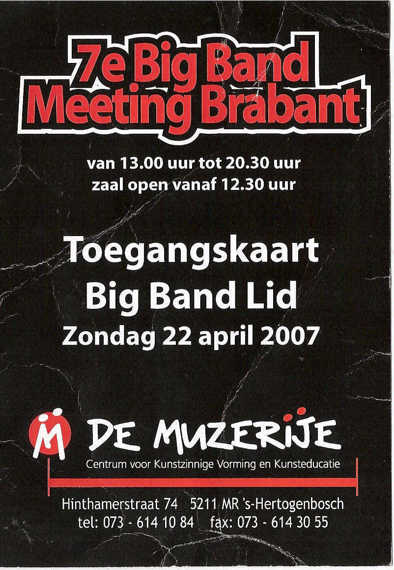 Kaart van de big band dag (2007).